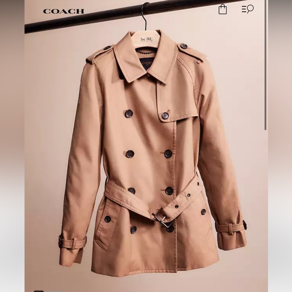 Coach Short Trench Coat